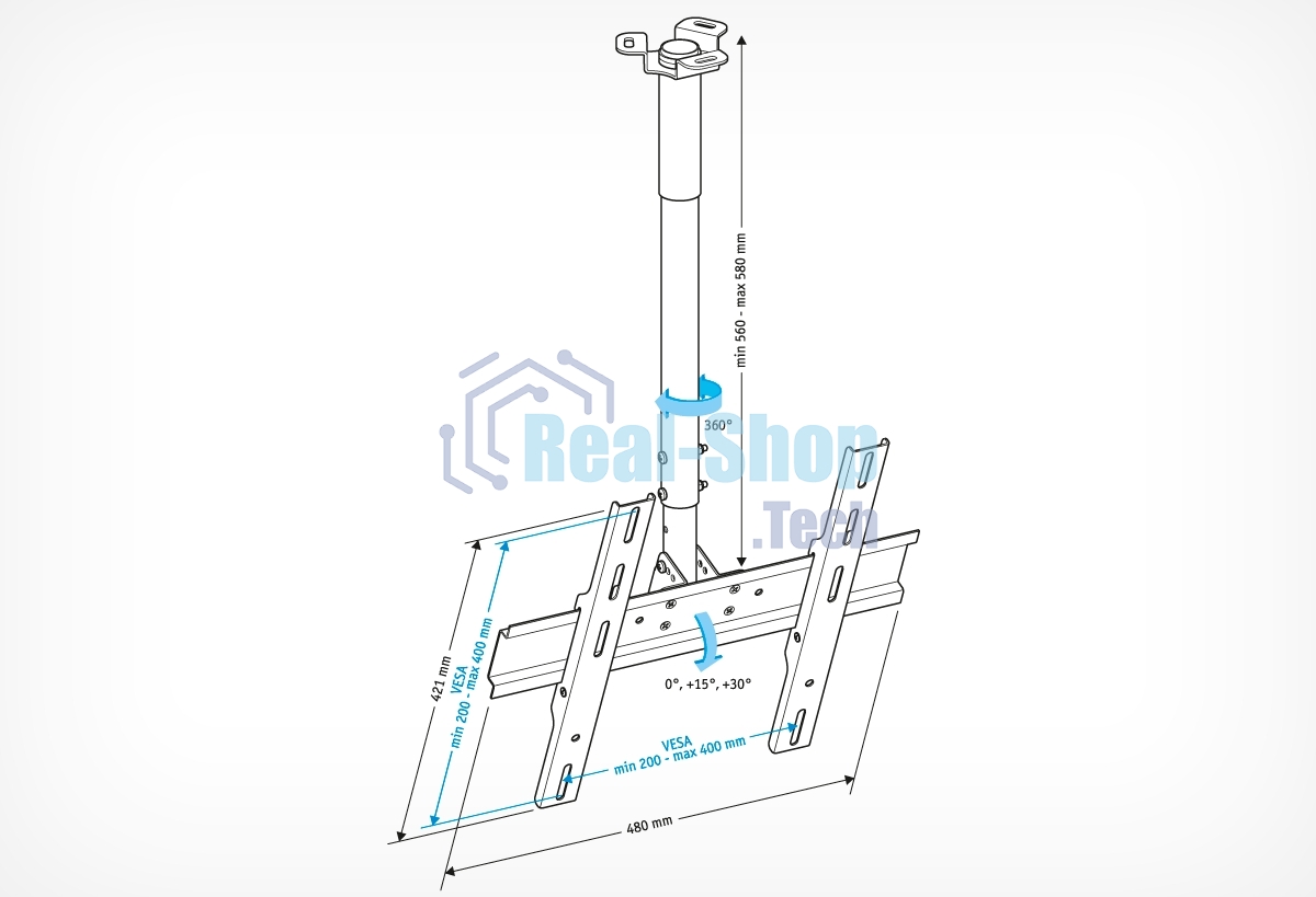 Кронштейн для телевизора Holder PR-101-B черный 32