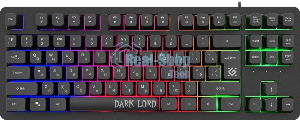 Клавиатура проводная Defender Dark Lord GK-580, USB, черный