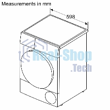 Сушильная машина Bosch WQG1420AME белый, 9 кг, сушка - конденсационная, программ - 15, 59.8 x 84.2 x 64.8 см