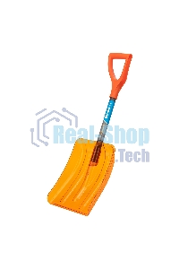 Лопата для уборки снега Сибртех поликарбонат, 270х360х840 мм, стальной черенок, усиленная