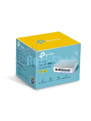 Коммутатор TP-Link SOHO TL-SF1005D Коммутатор 5-port 10/100M mini Desktop Switch, 5 10/100M RJ45 ports, Plastic case