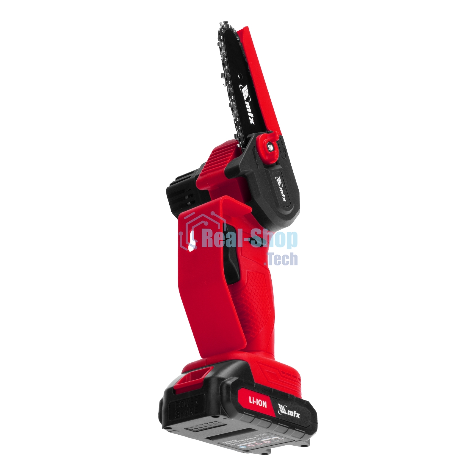 Цепная мини-пила аккумуляторная MTX MCS-100, шина 100 мм, Li-Ion, 20 В