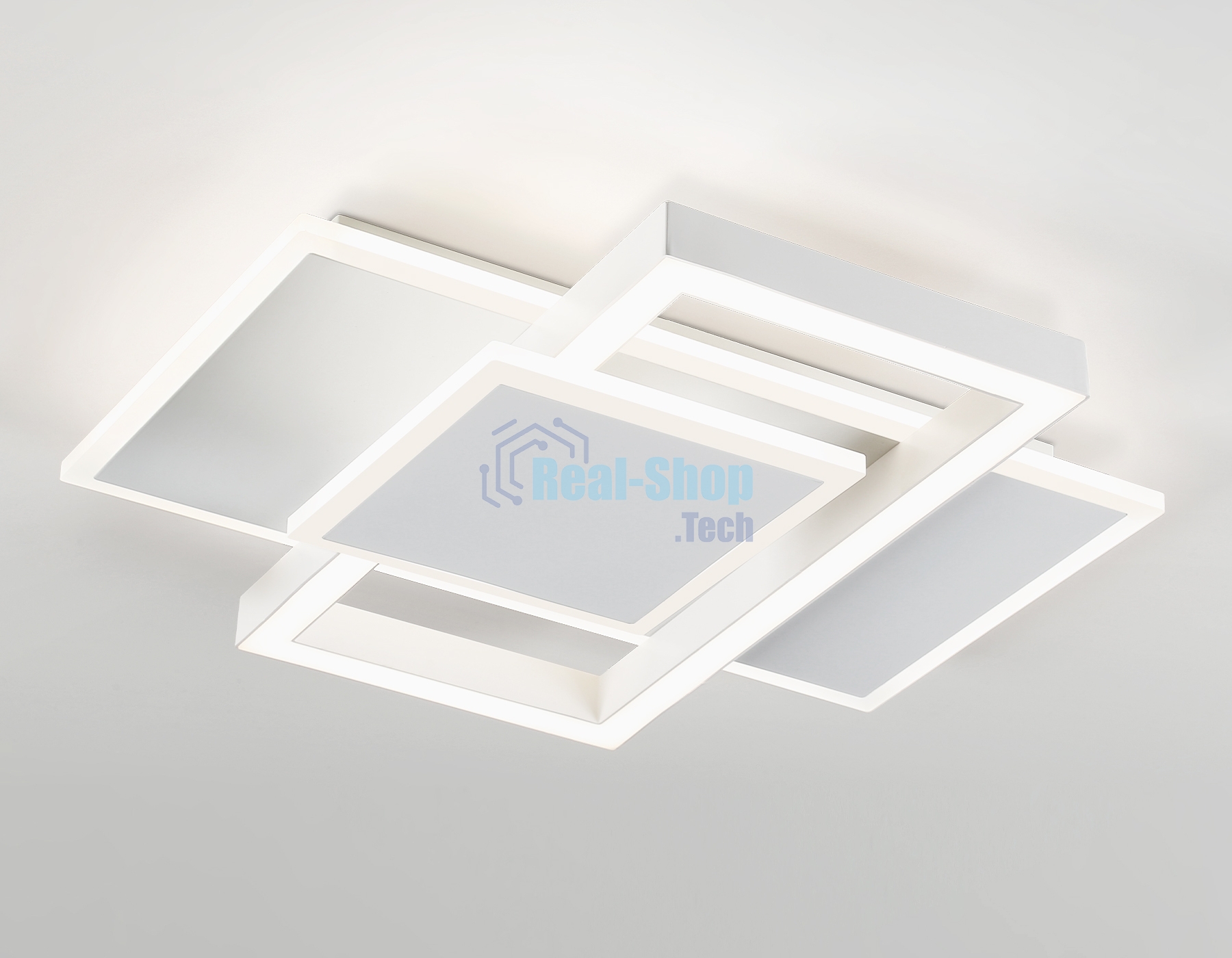 Потолочный светодиодный светильник Ambrella light FA1021/3 WH белый 50W 3000K-6400K 380*345*75 (ПДУ ИК)