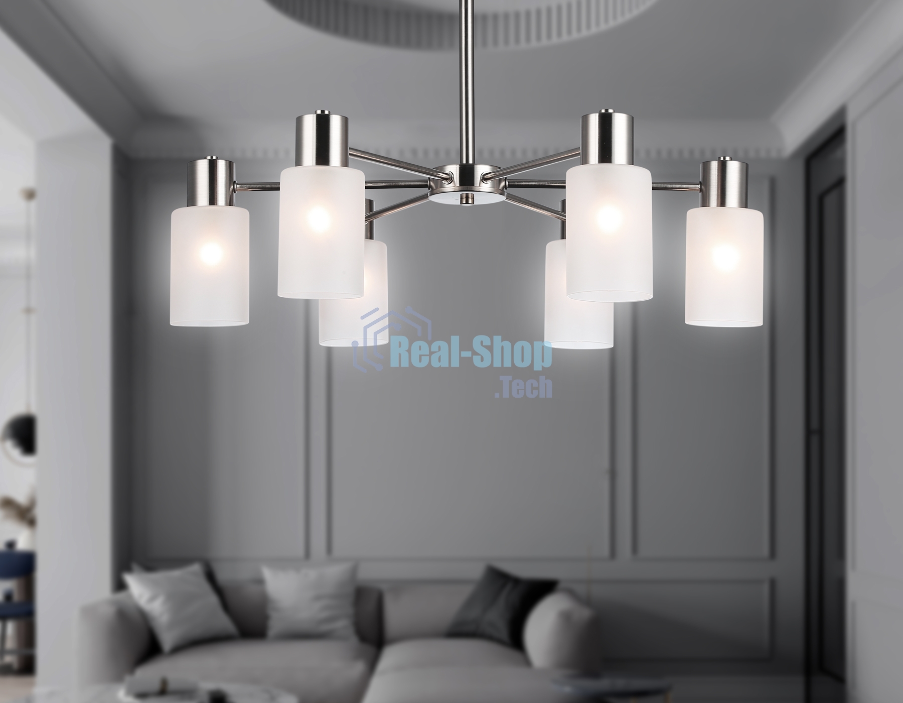 Светильник Ambrella light TR9572/6 SN сатин E14*6 max 40W 620*620*385