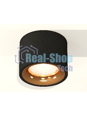 Светильник Ambrella Light XS7511024 SBK/PYG черный песок/золото желтое полированное MR16 GU5.3 (C7511, N7014)