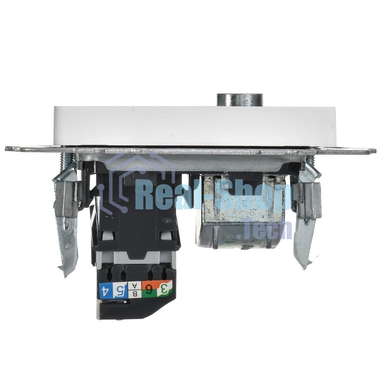 Розетка двойная BRITE TV+RJ45 кат.5E РТВ/РК12-БрАБ а/б IEK.
