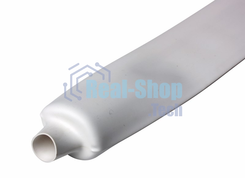 Термоусаживаемая трубка Rexant 40,0/20,0 мм, белая, упаковка 10 шт. по 1 м