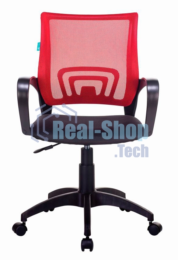 Кресло компьютерное Бюрократ CH-695NLT красный TW-35N сиденье черный TW-11, сетка/ткань, крестовина пластик
