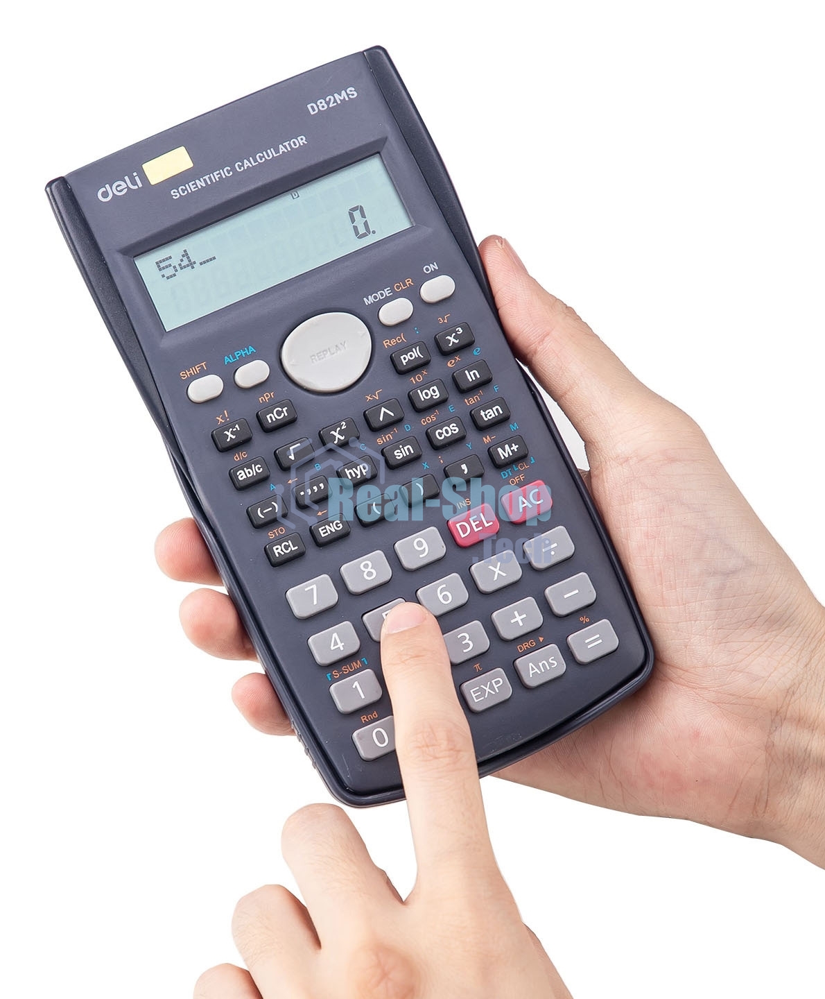 Калькулятор научный Deli ED82MS темно-синий 10+2-разр.