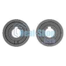 Подающий ролик Denzel V профиль под стальную проволоку 0,8-1 мм, 2 шт