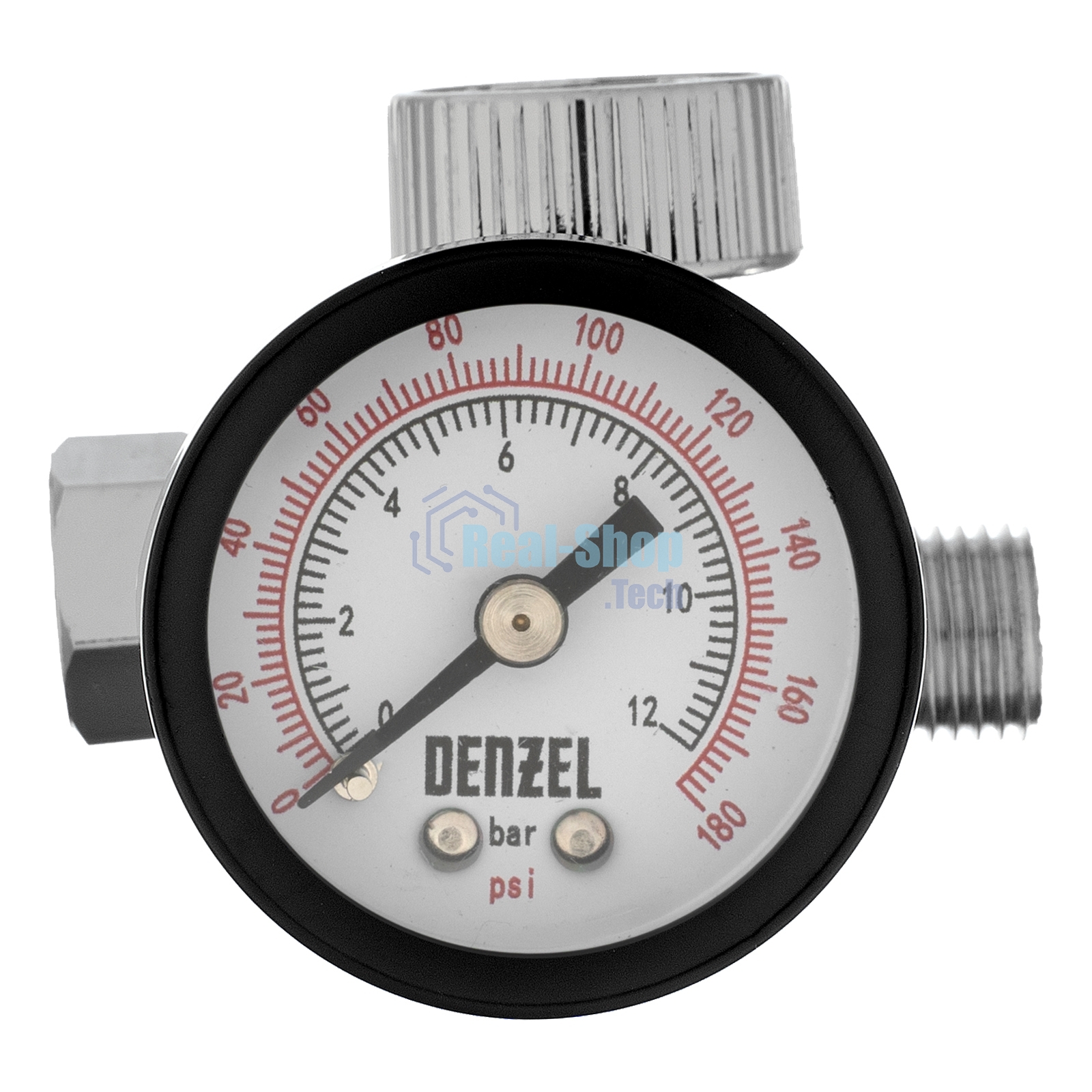 Регулятор давления с манометром Denzel для краскораспылителя K1500, 12 бар, 1/4