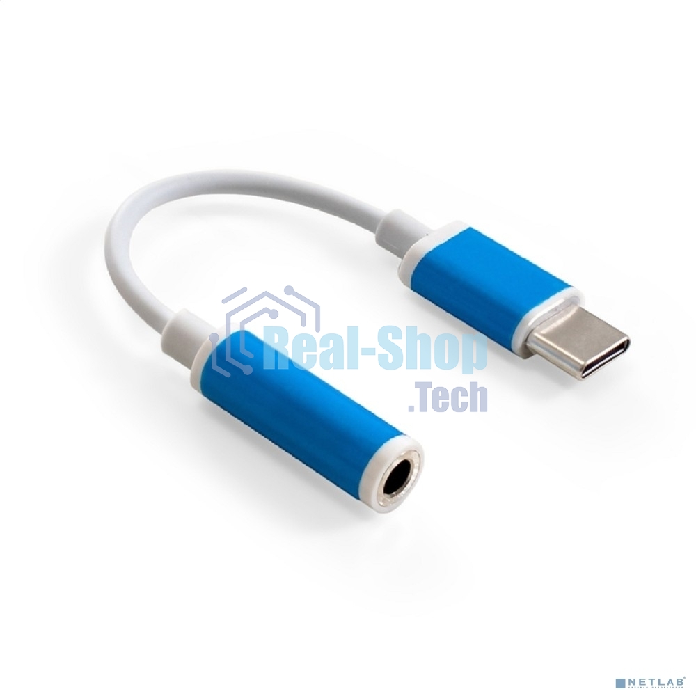 Кабель-адаптер для подключения наушников к устройствам с USB Type-C ExeGate <EX-CCA-UC3.5F-01> (USB Type-C/Jack3.5F (headset), для подключения стандартных наушников, колонок 3.5 мм к телефону, планшету и др.устройствам с аудиоразъемом Type-C)