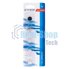 Батарейки литиевые Gembird Gb-CR1220-5B, тип CR1220, 5шт, блистер, 3 В