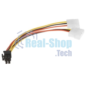 Кабель питания Cablexpert CC-PSU-63-15CM, Molex/PCIe 6pin, 15 см, пакет