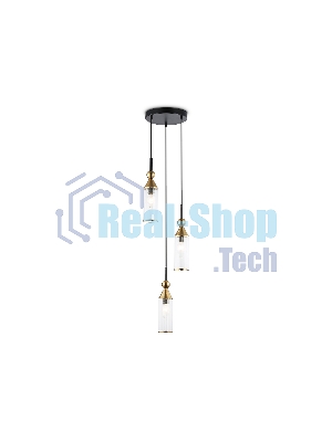 Светильник Ambrella light LH55252/3 BK/BS/CL черный/латунь/прозрачный E14*3 max 40W D230*1200