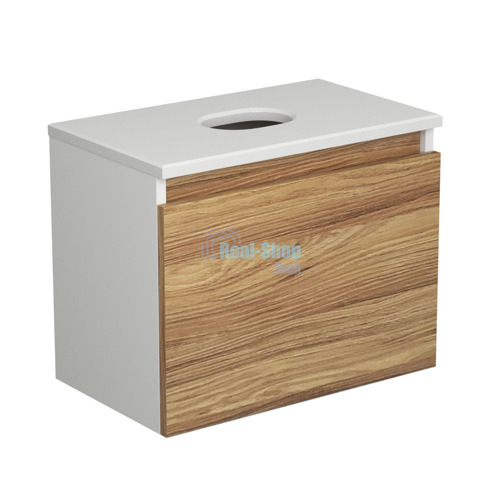 Тумба с раковиной (Тумба Bau Dream Blackwood 50, умывальник BAU Mini 24х24)