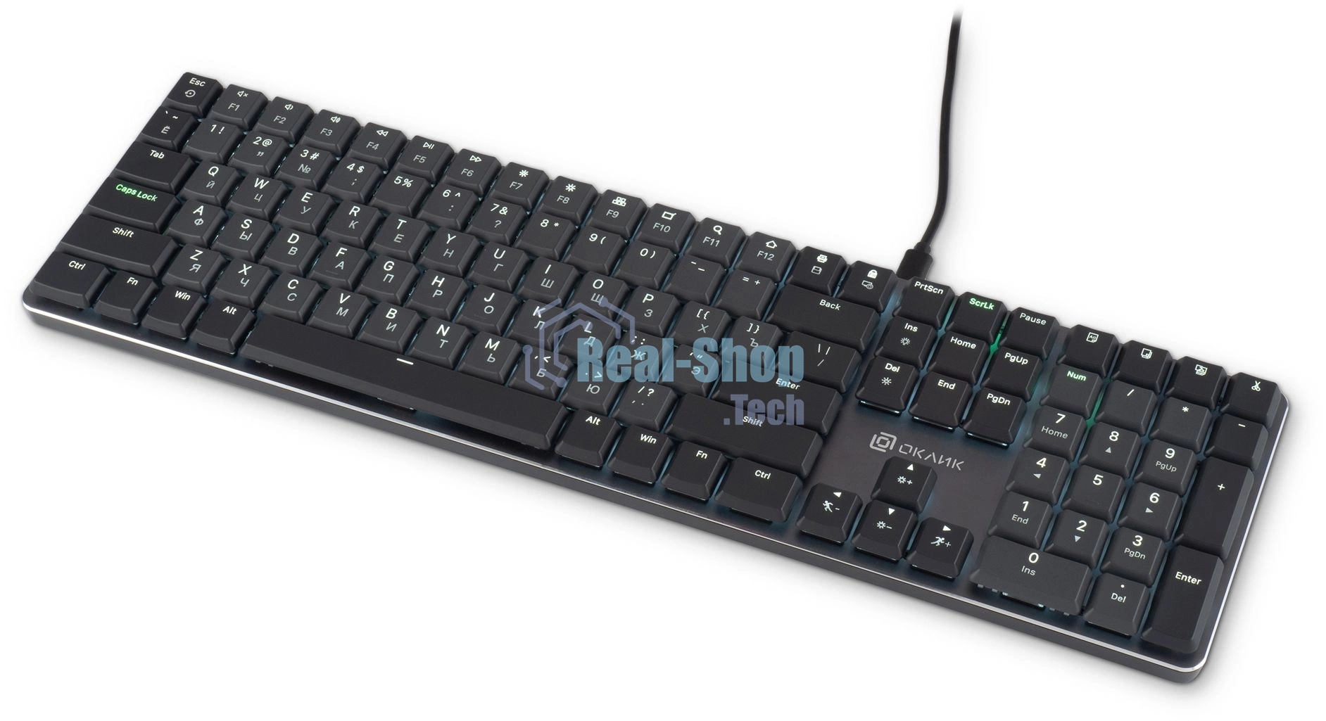 Клавиатура Oklick K953X проводная, USB Type-A, чёрный