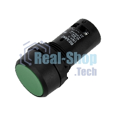 Кнопка Rexant EB22 возвратная зеленая NO+NC 230 В