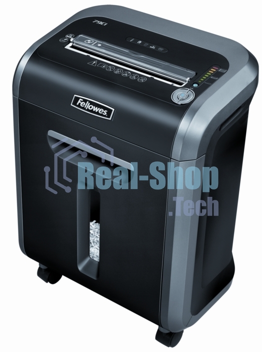 Шредер Fellowes 79Ci. (14 листов), 23 литра, 3,9х38 мм (класс 3), 100%Jam Proof, уничтожает: скобы/скрепки/карты/CD