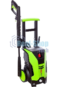 Мойка высокого давления RedVerg RD-HPW1800 220В/50Гц; 1800Вт; 140 бар; расход воды-306л/ч; темпер. воды на вх.-до 60 град; шланг-5м; пласт. пистолет и удлинит. насадка; емкость для моющего средства; вес-5,6кг