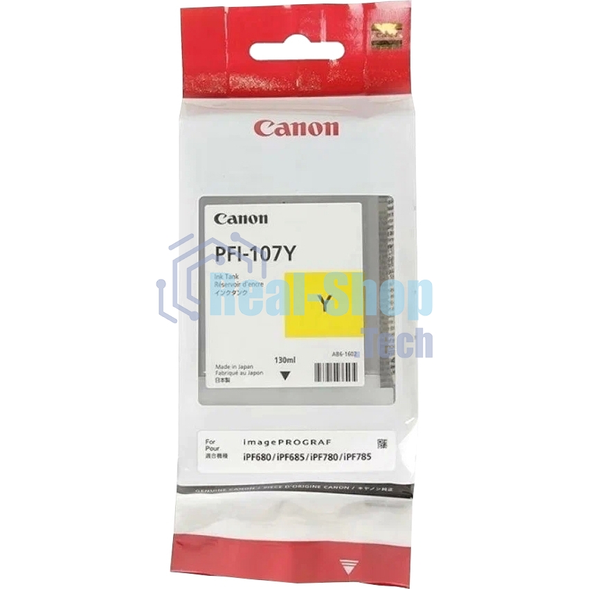 Картридж струйный Canon PFI-107Y (6708B001) желтый (130 мл) для Canon iP F680/685/780/785
