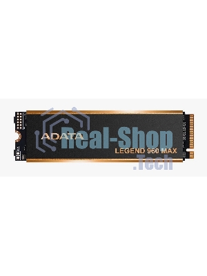 Накопитель SSD ADATA LEGEND 960 MAX, 4Tb, M.2 2280, PCIe 4.0 x4, NVMe, R/W 7400/6800, с радиатором