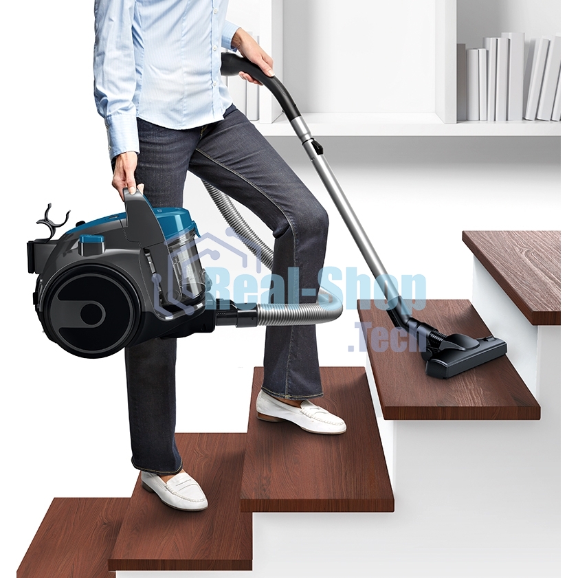 Пылесос Bosch BGS05A220 Global синий/серый, 700/800 Вт, уборка сухая, пылесборник контейнер 1.5 л