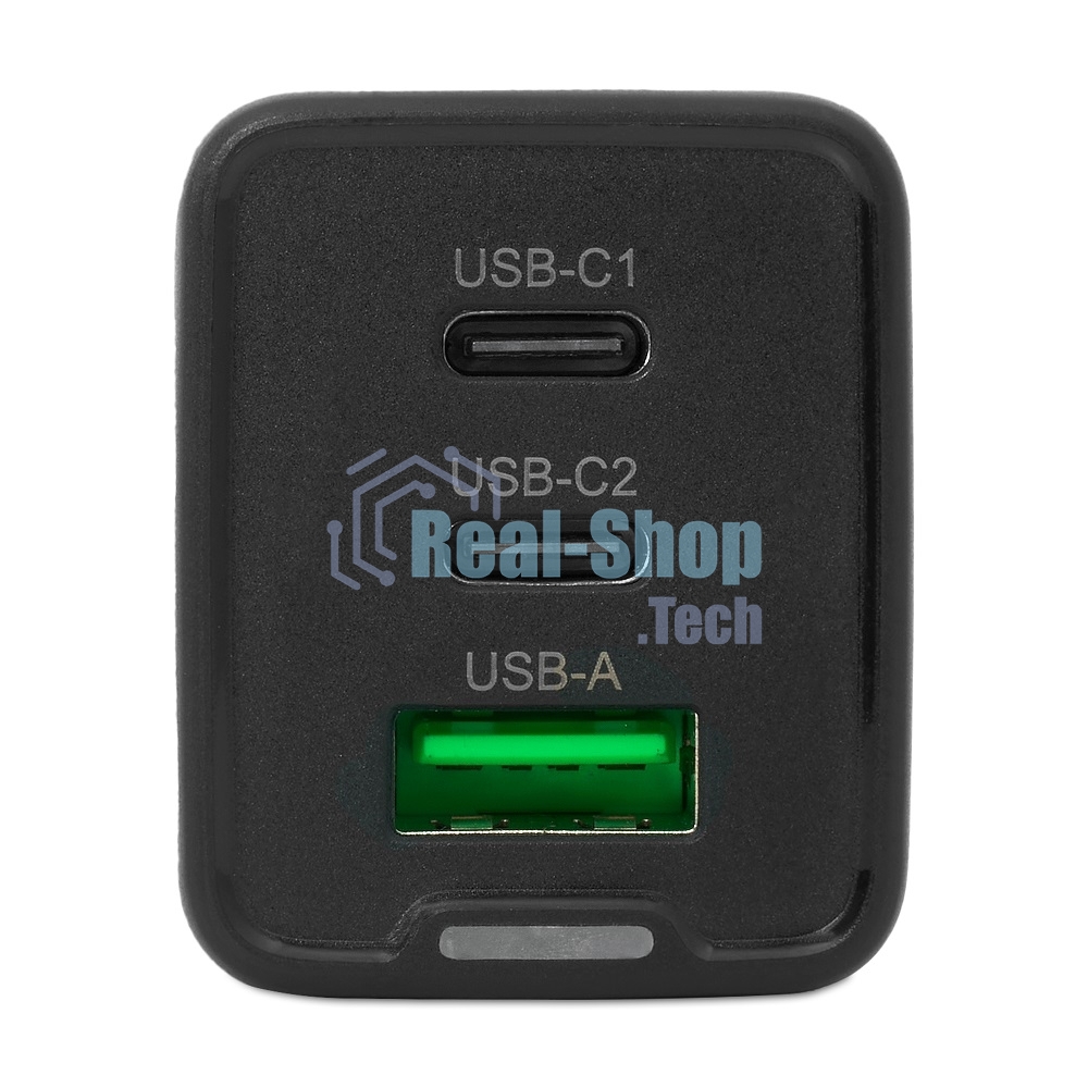 Сетевое зарядное устройство NERPA PD333CBX 65W GaN PD+QC3.0, 2xUSB-C, 1xUSB-A, USB-C - USB-C 100W cable 1.5m черный, EU plug, BOX