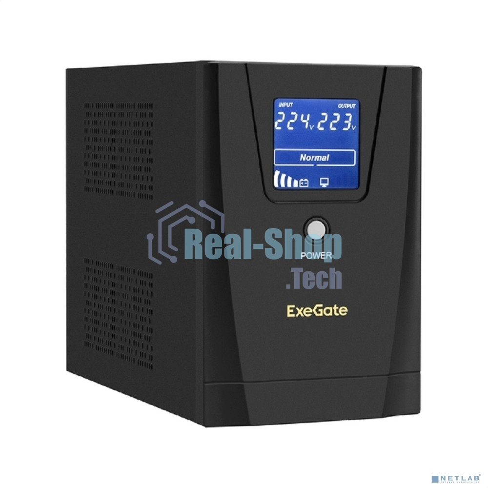 Источник бесперебойного питания ExeGate SpecialPro Smart LLB-1500.LCD.AVR.C13.RJ 1500VA/950W, LCD, AVR, 6*IEC-C13, RJ45/11, черный