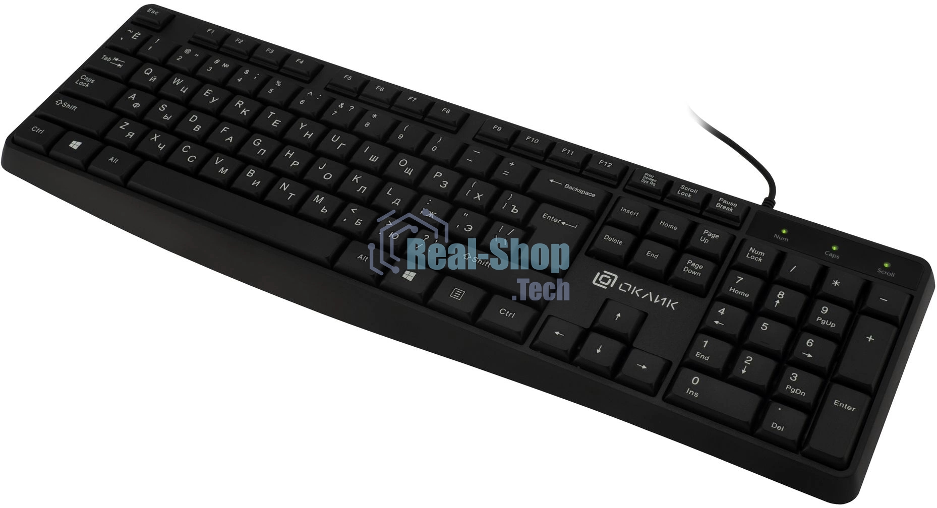 Клавиатура проводная Oklick 145M, USB, черный