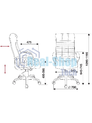 Кресло Бюрократ KB-10/BLACK черный, экокожа