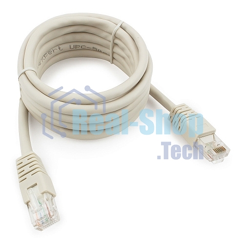 Патч-корд UTP Cablexpert PP6U-2M cat.6, 2м, литой, многожильный, серый