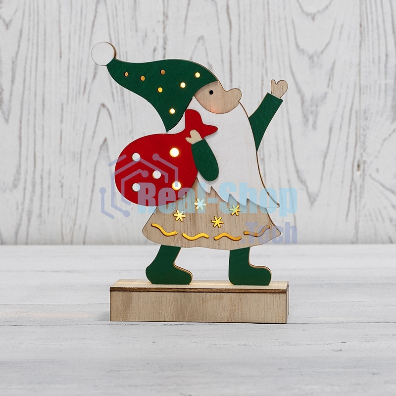 Деревянная фигурка Neon-night с подсветкой 