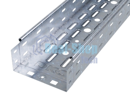 Лоток листовой перфорированный 150х80 L3000 сталь 0.7мм ДКС 35303