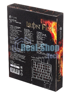 Игровой блок Oklick 701G IRON FIST черный USB for gamer LED (подставка для запястий)