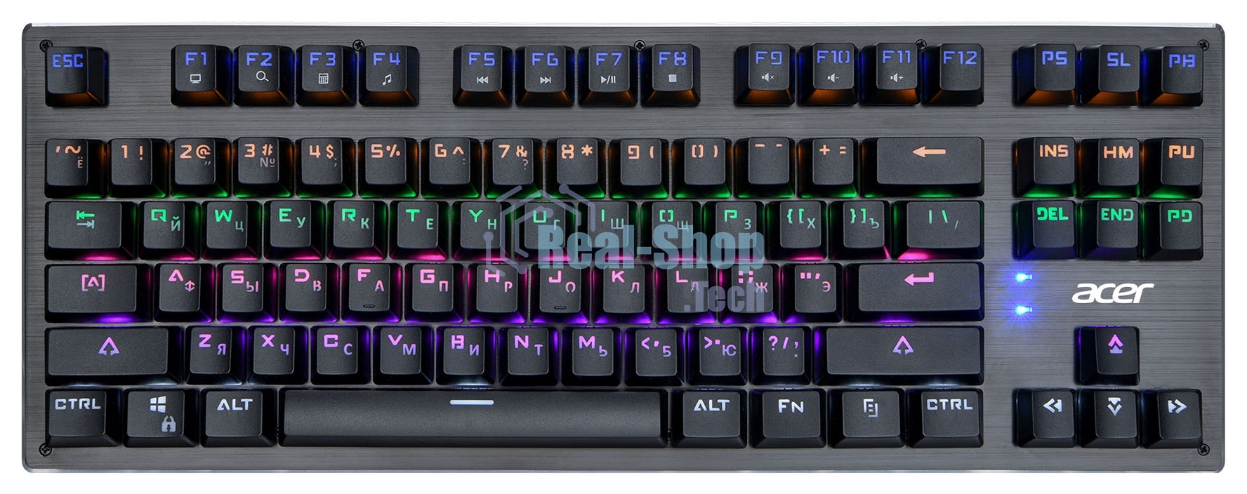 Клавиатура Acer OKW126 проводная, USB Type-A, чёрный
