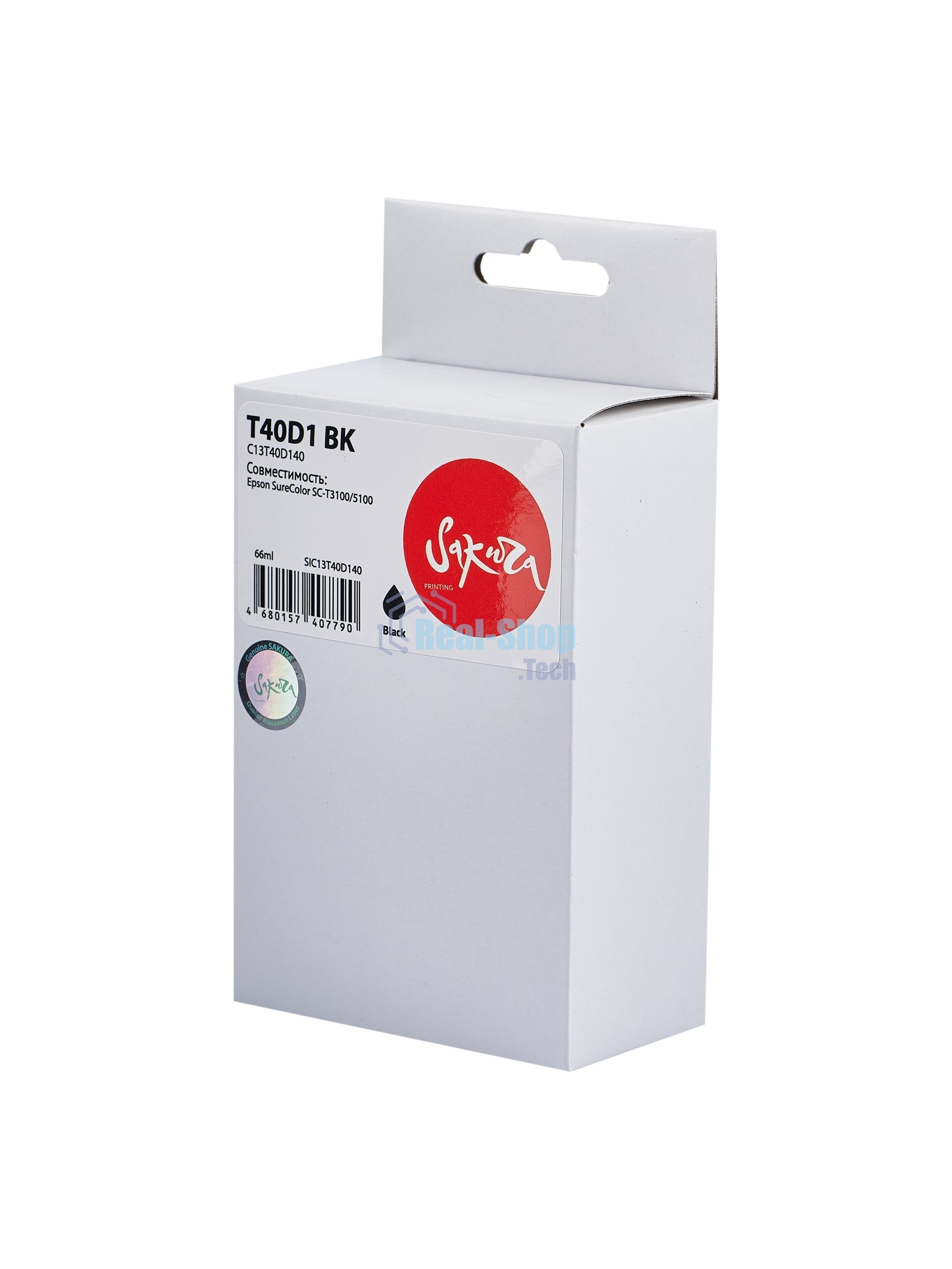 Картридж струйный Sakura C13T40D140 (T40D1 BK) для Epson, черный, 66 мл.