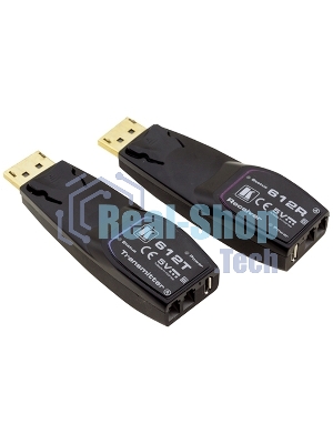 Передатчик и приемник сигнала DisplayPort Kramer Electronics 612R/T 1.2 по волоконно-оптическому кабелю; кабель 2LC, многомодовый ОМ3, до 100 м, поддержка 4К60 4:4:4