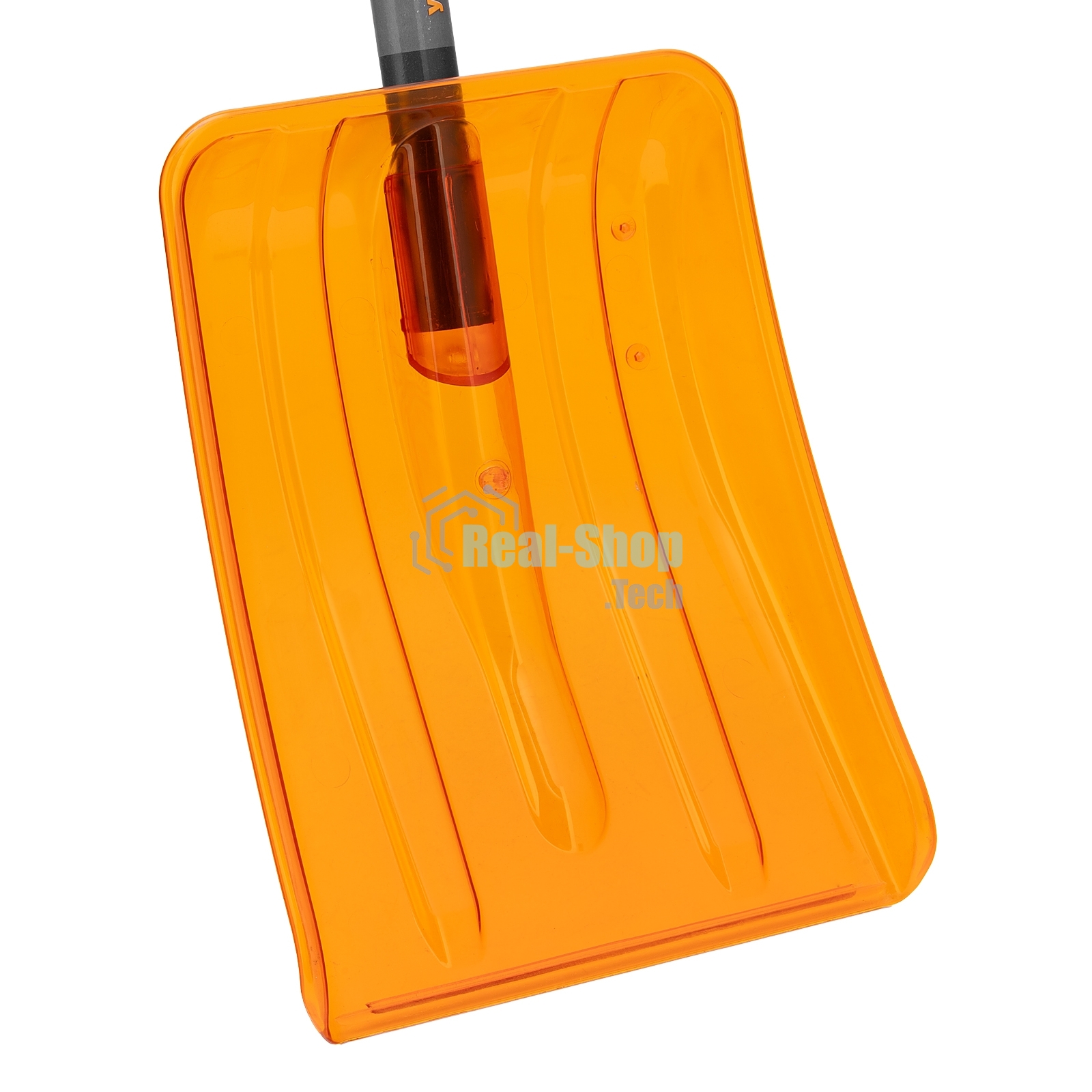 Лопата для уборки снега Сибртех поликарбонат, 270х360х840 мм, стальной черенок, усиленная