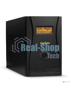 Источник бесперебойного питания ExeGate SpecialPro Smart LLB-2200.LCD.AVR.EURO.RJ 2200VA/1300W, LCD, AVR, 4 евророзетки, RJ45/11, черный