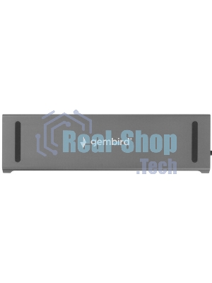 USB-концентратор Gembird UHB-D6, USB Type-C, USB 2.0/RJ45/USB Type-C PD87W/Jack 3.5 / SD/TF/2xHDMI/VGA, USB Type-C