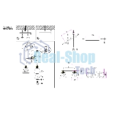 Светильник Ambrella light TR303231/2 BK/CH/SM/FR черный/хром/дымчатый/белый матовый E27*2 max 60W 340*120*250