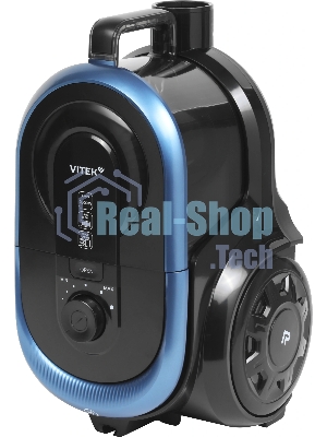 Пылесос Vitek VT-1842 черный/синий, 400/1400 Вт, уборка сухая, пылесборник контейнер 2.5 л