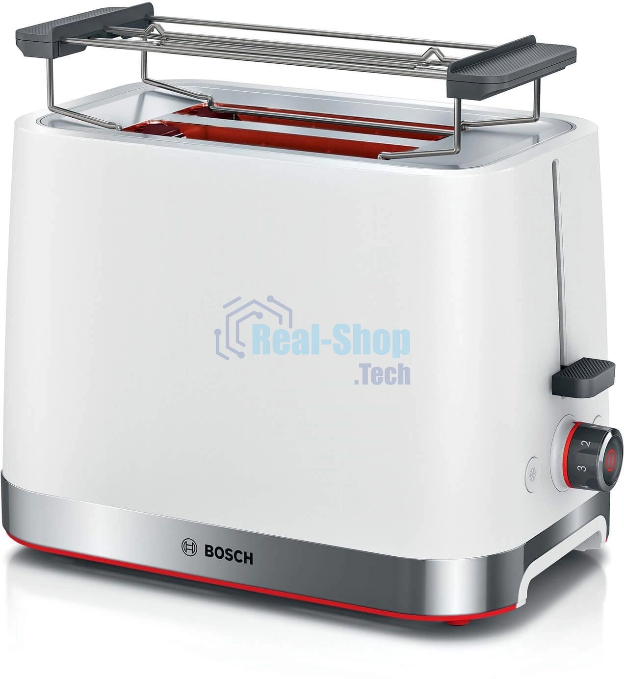 Тостер Bosch TAT4M221 белый, 970 Вт, 2 слота