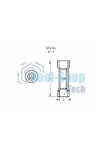 Соединительная гильза изолированная термоусаживаемая Rexant L-37 мм 0.5-1 мм² (ГСИ-т 1.0/ГСИ-т 0,5-1,0) красная