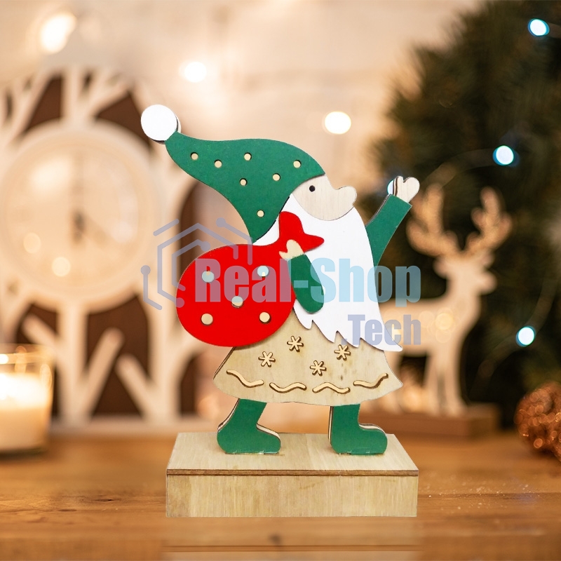 Деревянная фигурка Neon-night с подсветкой 