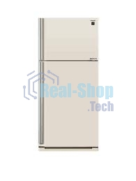 Холодильник Sharp SJ-XE55PMBE бежевый двухкамерный 388/148 л морозилка сверху