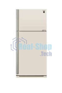 Холодильник Sharp SJ-XE55PMBE бежевый двухкамерный 388/148 л морозилка сверху