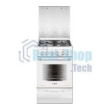 Плита газовая Gefest ПГ 5100-02 0181 белый, конфорок 4 шт, духовка 52 л, 50 см x 85 см x 58.5 см