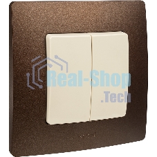 Механизм выключателя 2-кл. СП Etika 10АX безвинт. зажимы сл. кость Legrand 672302